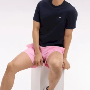 T-shirt à manches courtes marine sérigraphié coupe regular