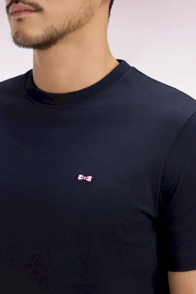 T-shirt à manches courtes marine sérigraphié coupe regular – Bild 4