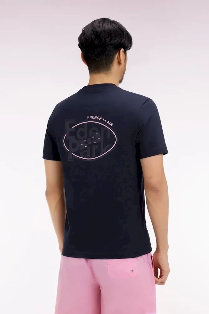 T-shirt à manches courtes marine sérigraphié coupe regular – Bild 5