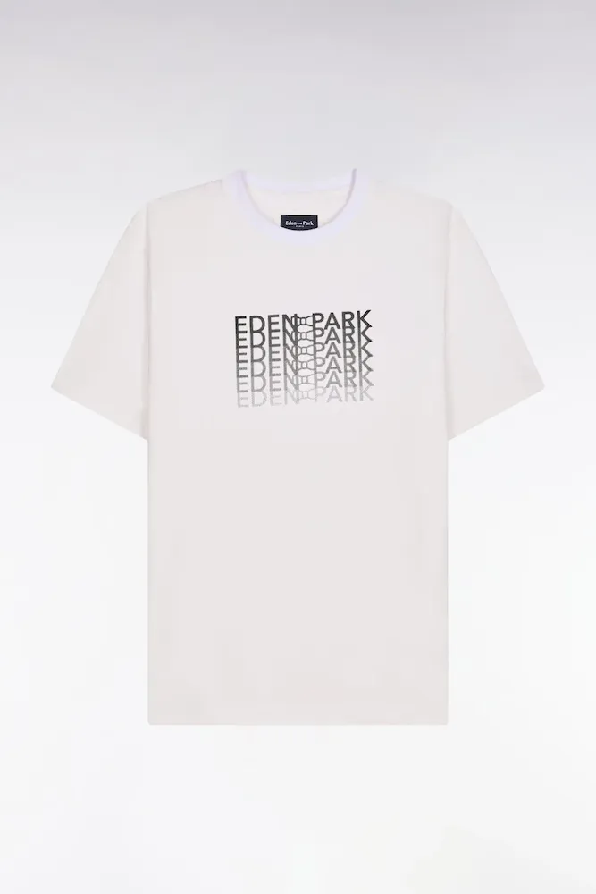 T-shirt à Manches Courtes Sérigraphié Noir Coupe Regular