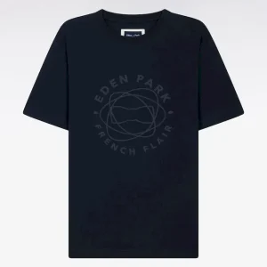 Alternative view of T-shirt à manches courtes en coton marine sérigraphié coupe regular