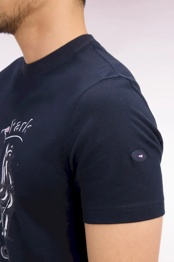 T-shirt XV de France à manches courtes en coton marine sérigraphié coupe regular – Bild 4