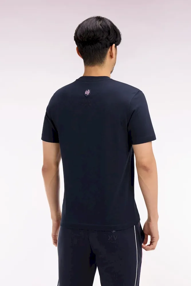 T-shirt XV de France à manches courtes en coton marine sérigraphié coupe regular – Bild 5