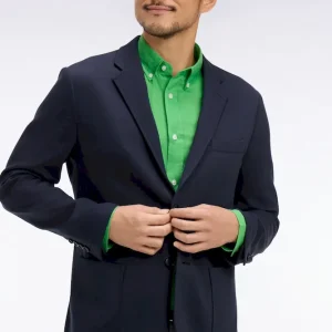 Veste en jersey de coton stretch marine