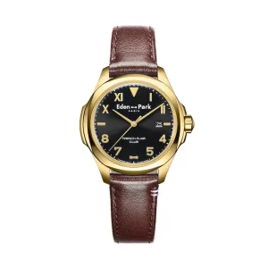 Montre à quartz Noire et Or