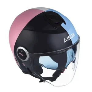 Alternative view of Casque de moto motif coupé-cousu