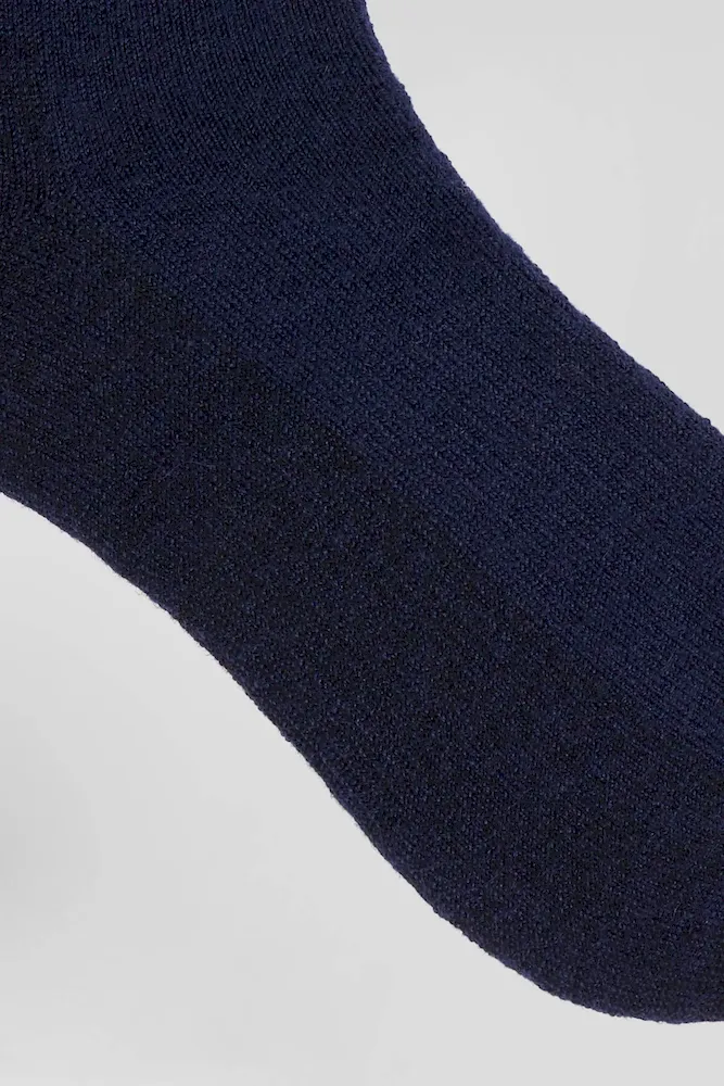Paire de chaussettes en laine alpaga mélangée bleu marine – Bild 3