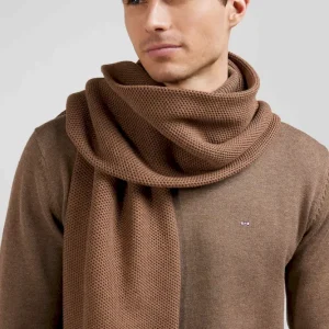 Alternative view of Echarpe unie en coton noisette