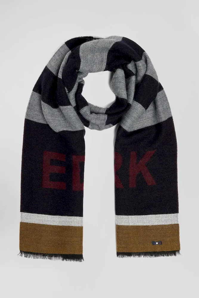 Echarpe cerclée bleu marine