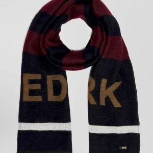 Echarpe cerclée bordeaux