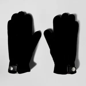 Paire de gants en cuir noir