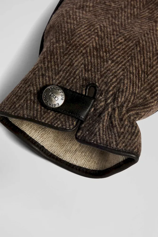 Paire de gants homme en cuir marron – Bild 4