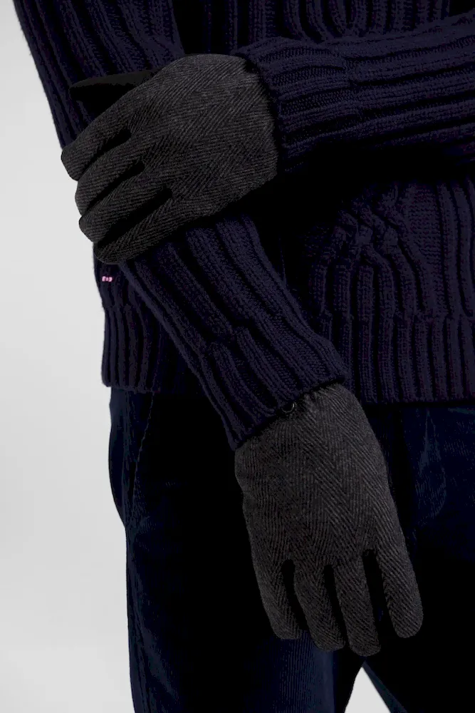 Paire De Gants Homme En Cuir Noir