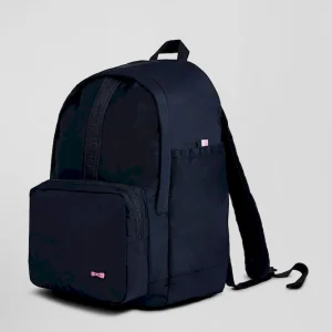 Alternative view of Sac à dos uni bleu marine inscription Eden Park