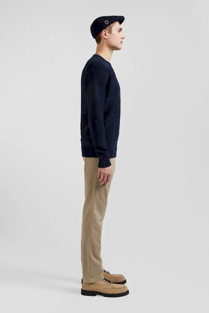 Pantalon chino beige en gabardine de coton stretch coupe Regular – Bild 3