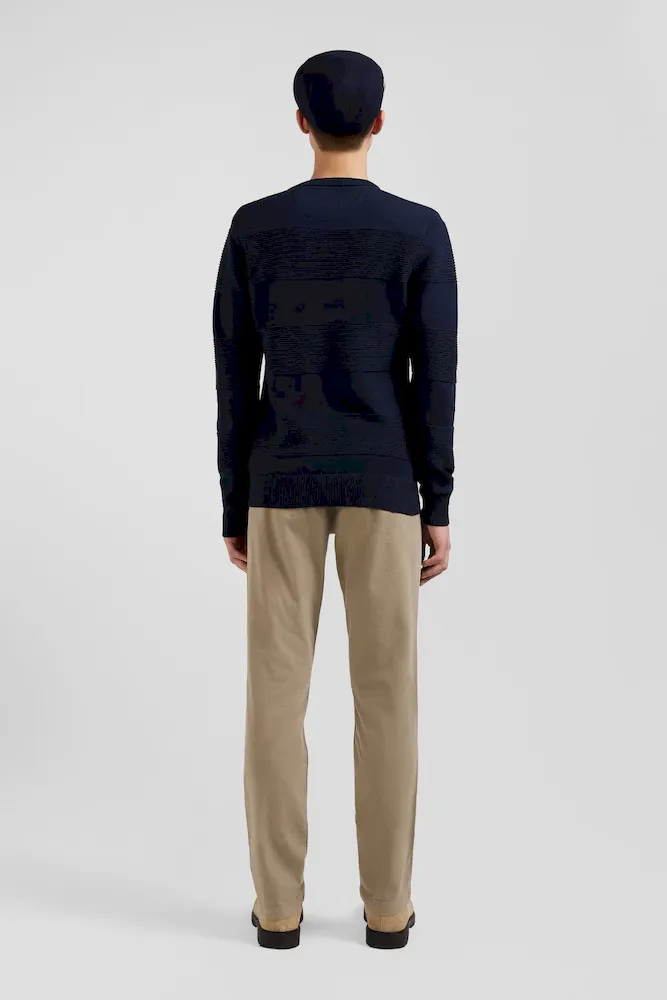 Pantalon chino beige en gabardine de coton stretch coupe Regular – Bild 5