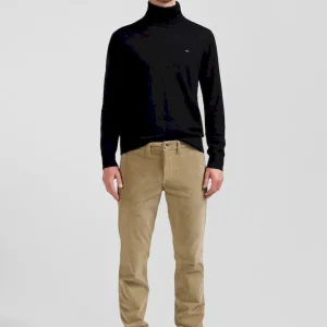 Pantalon chino en coton velours stretch chanvre coupe Regular