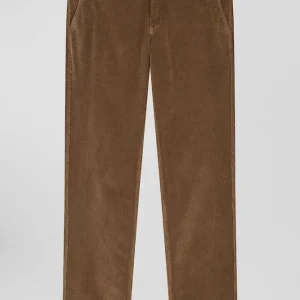 Alternative view of Pantalon chino en coton velours stretch camel coupe Regular