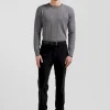 Pantalon chino en coton velours stretch kaki coupe Regular