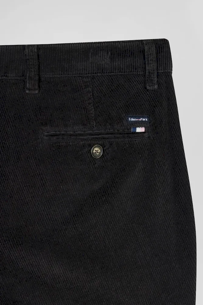 Pantalon chino en coton velours stretch kaki coupe Regular – Bild 9