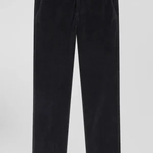 Alternative view of Pantalon chino en coton velours stretch brun coupe Regular