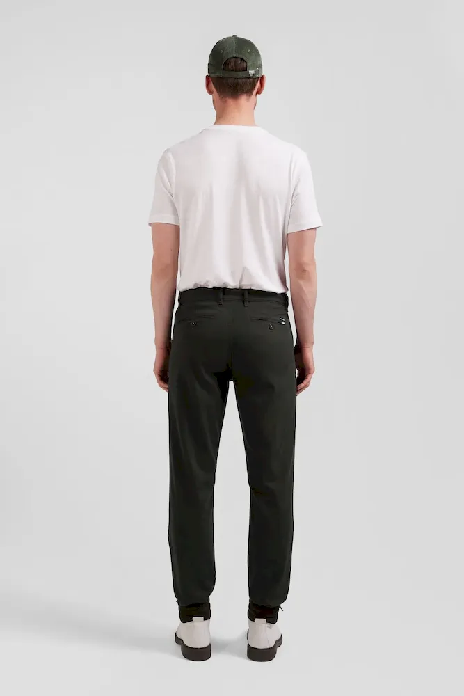 Pantalon chino en piqué de coton stretch et modal kaki coupe Regular – Bild 6