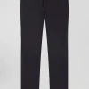 Pantalon chino en piqué de coton stretch et modal gris coupe Regular