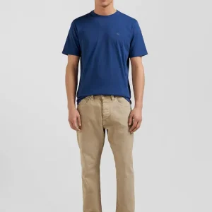 Pantalon 5 poches en coton stretch chanvre coupe Regular