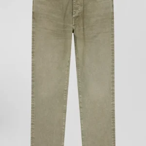 Alternative view of Pantalon 5 poches en coton stretch beige coupe Regular