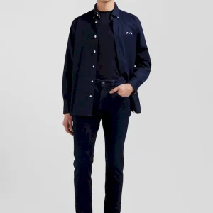 Jean en coton denim stretch bleu marine coupe Slim