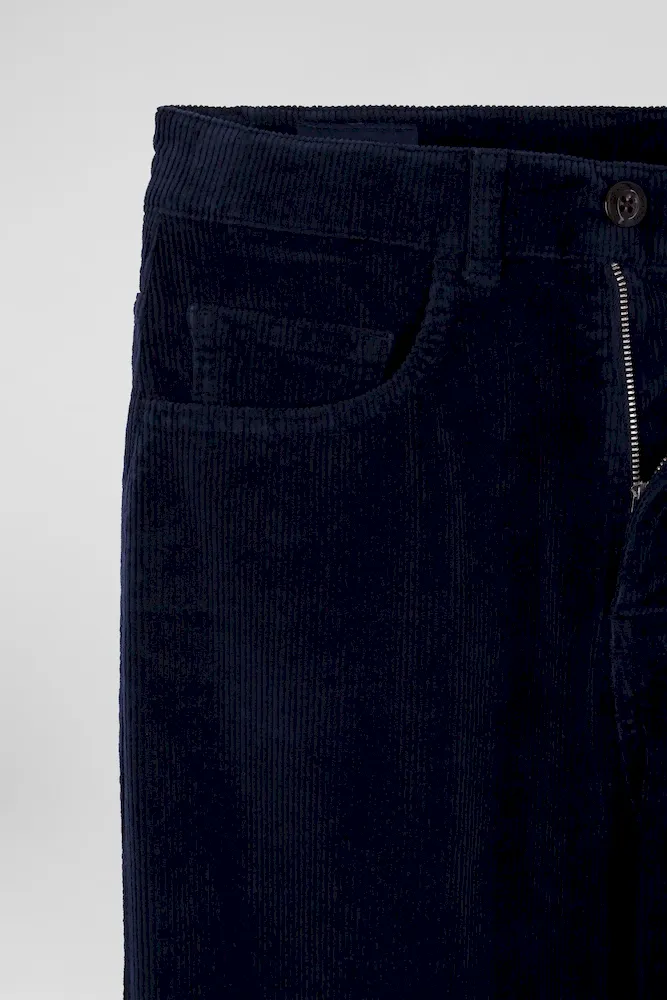 Jean 5 poches en coton stretch bleu marine coupe Comfort – Bild 7