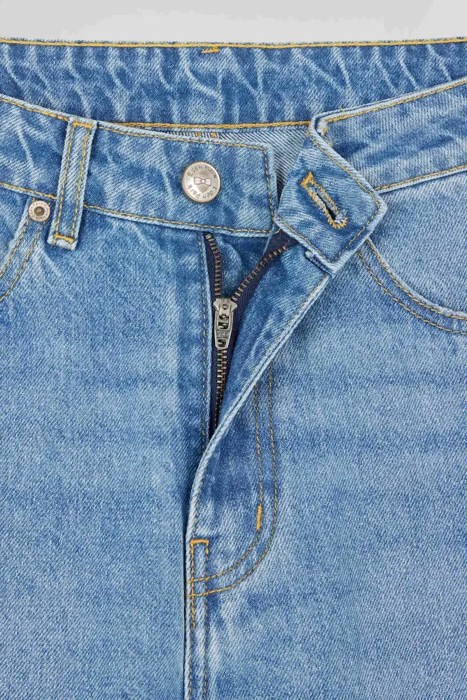 Jean en coton bleu coupe Relaxed – Bild 7