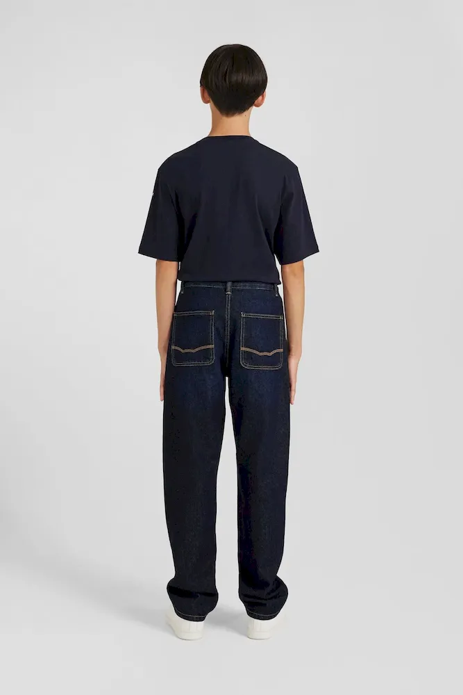 Jean en denim coton marine poches cargo coupe Oversized – Bild 6