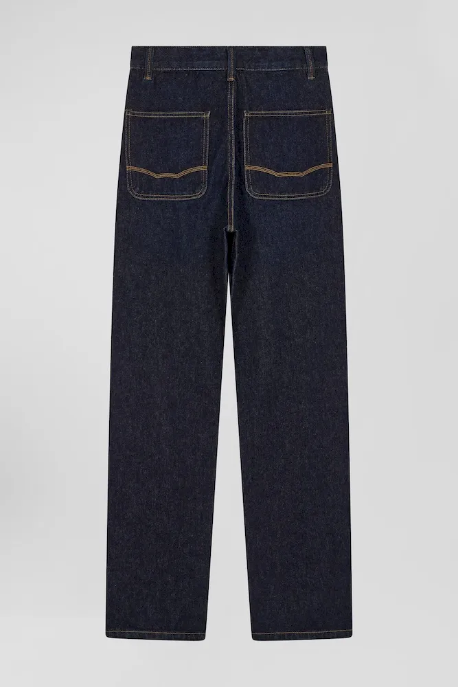 Jean en denim coton marine poches cargo coupe Oversized – Bild 5