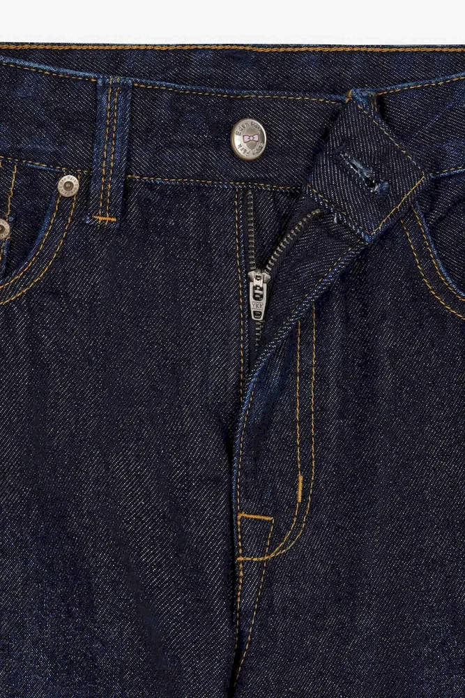 Jean en denim coton marine poches cargo coupe Oversized – Bild 7