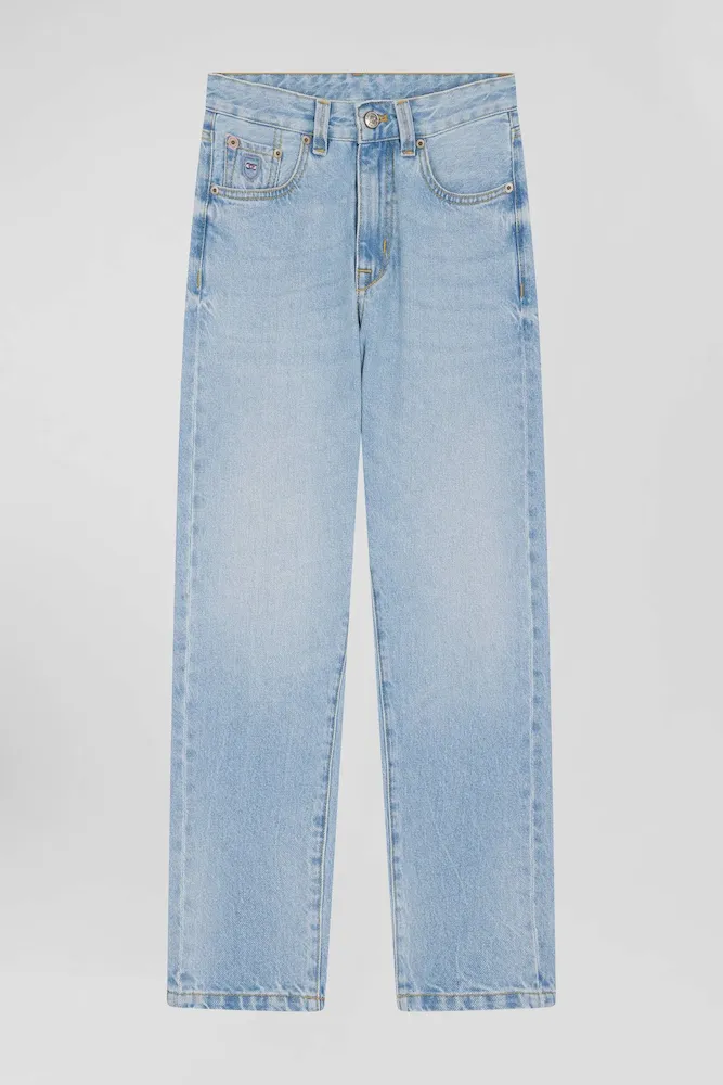 Jean en denim coton ciel coupe Oversized – Bild 2