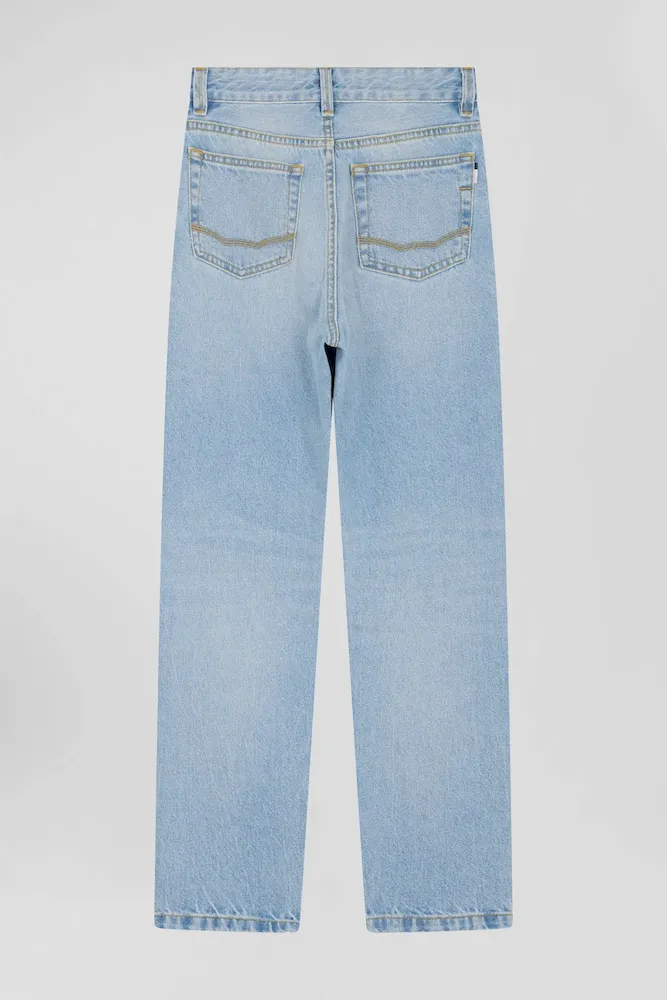 Jean en denim coton ciel coupe Oversized – Bild 5