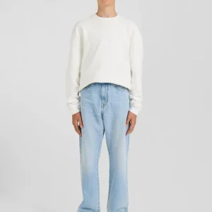 Jean en denim coton ciel coupe Oversized