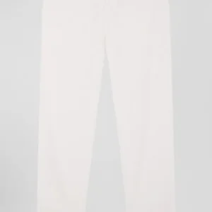 Alternative view of Pantalon à taille élastiquée en coton stretch écru coupe Modern