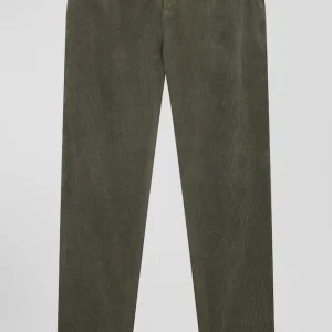 Alternative view of Pantalon à taille élastiquée en coton stretch kaki coupe Modern