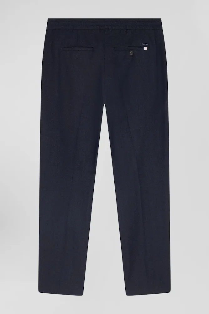 Pantalon bleu marine à taille élastiquée coupe Modern – Bild 4