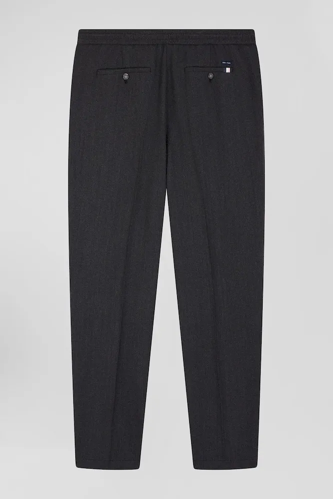Pantalon Gris Anthracite à Taille élastiquée Coupe Modern
