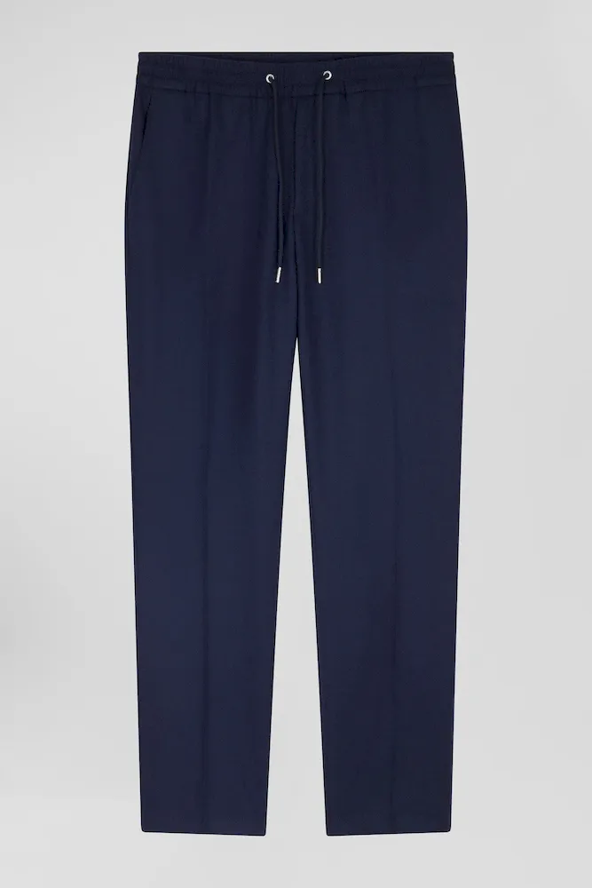 Pantalon Bleu Marine Taille élastiquée Coupe Modern