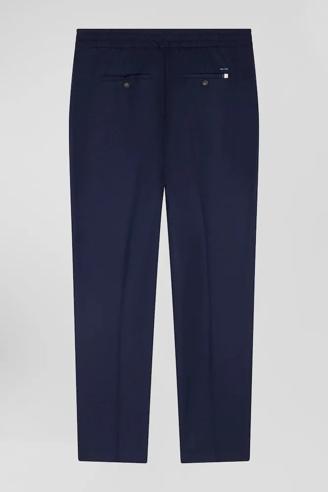 Pantalon bleu marine taille élastiquée coupe Modern – Bild 4