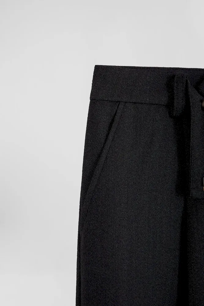 Pantalon à carreaux gris anthracite coupe Relaxed – Bild 4