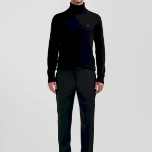 Pantalon en laine stretch kaki taille élastique coupe Modern