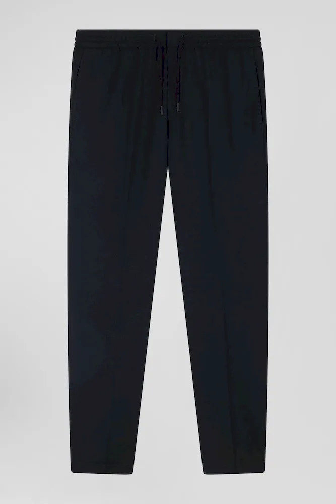 Pantalon En Laine Stretch Kaki Taille élastique Coupe Modern