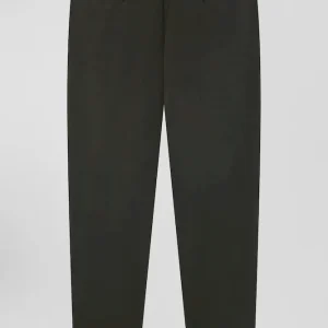 Alternative view of Pantalon taille élastique en coton stretch kaki coupe Modern