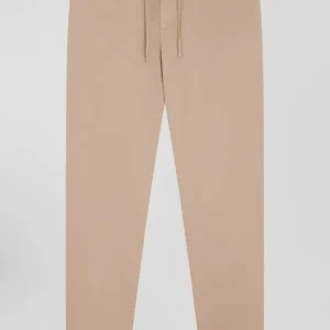 Pantalon taille élastique en coton stretch beige coupe Modern