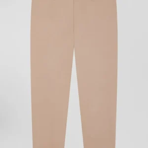 Alternative view of Pantalon taille élastique en coton stretch beige coupe Modern